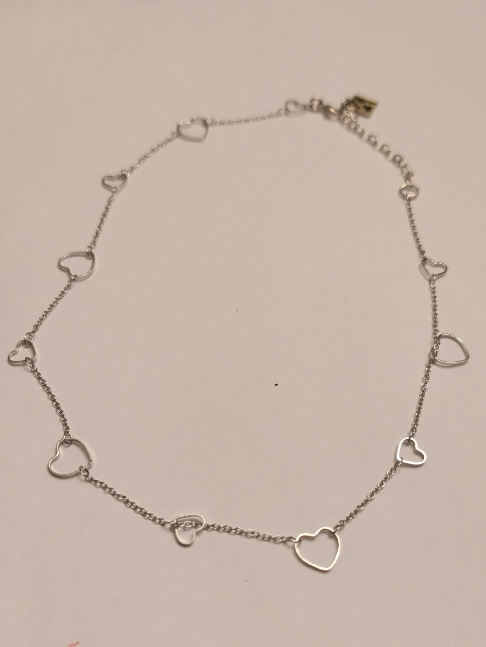 Silver Heart Link Necklace